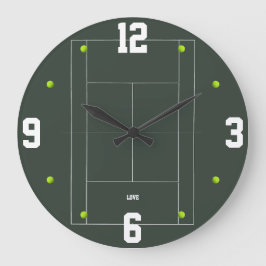 Relógio Grande Decoração de Quadra de Tênis para Fã de Esportes