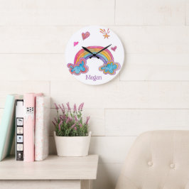 Relógio Grande Decoração de quarto tema desenho animado para meni