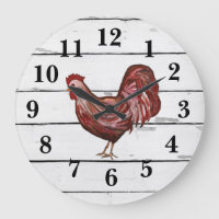 Decoração do Armário Rooster Vermelho