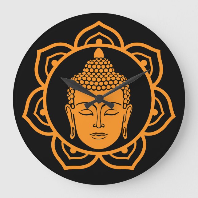 Relógio Grande Decoração do lar budista (Frente)