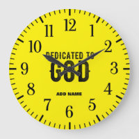 DEDICADO A DEUS TEXTO NEGRO LEGAL AMARELO PERSONAL