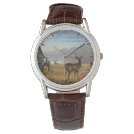 Relógio Grande Deer Da Buck Mostra Na Fazenda