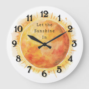 Relógio Grande Deixe o Sol Entrar no Sol