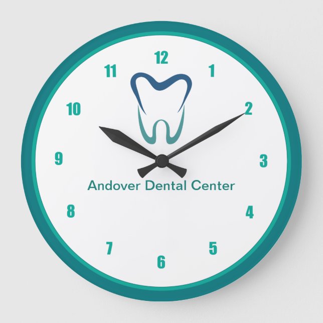 Relógio Grande Dentist Office Custom Waiting Room Clocks (Frente)