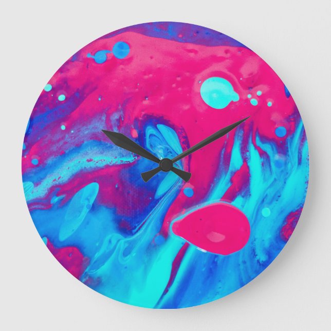 Relógio Grande Dentro de uma lâmpada de lava (Frente)