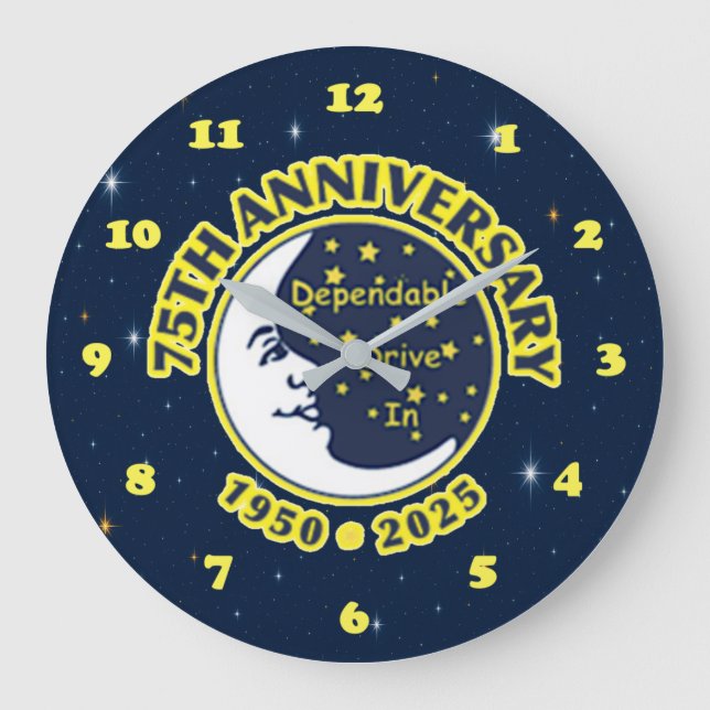 Relógio Grande Dependable Drive In 75th Anniversary Clock (Frente)