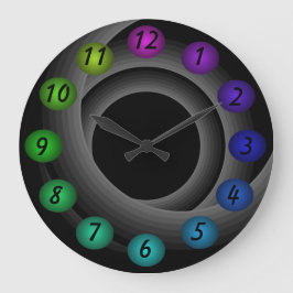 Relógio Grande Desenhista de flutuação do contemporâneo das cores