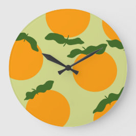 Relógio Grande desenho de padrão laranja