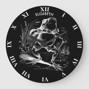 Relógio Grande Desenho transparente do Sapo de navegação da Vin