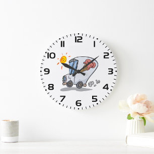 Relógio Grande Deserto De Verão De Caminhão De Sorvete De Cartogr