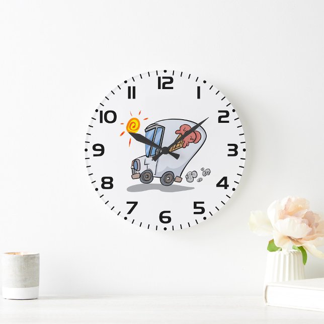 Relógio Grande Deserto De Verão De Caminhão De Sorvete De Cartogr (Criador carregado)