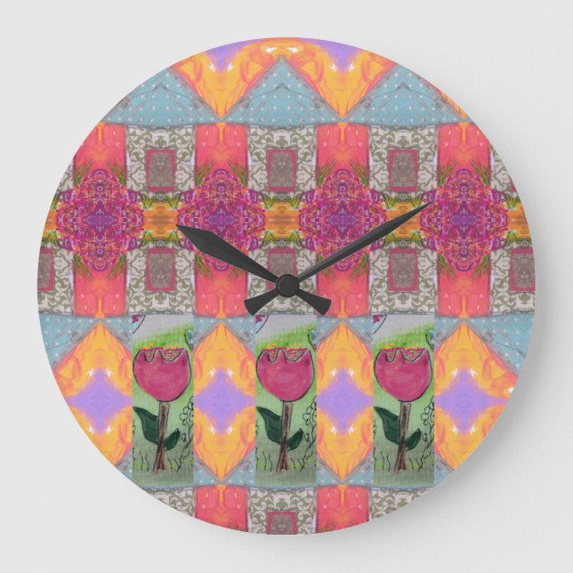 Relógio Grande Design abstrato 3 (Frente)