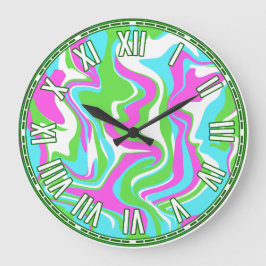 Relógio Grande Design Abstrato - Inspirado na Primavera