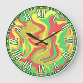 Relógio Grande Design Abstrato - Inspirado no Outono