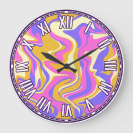 Relógio Grande Design abstrato - Inspirado por sunset