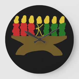 Relógio Grande Design da vela de Kwanzaa