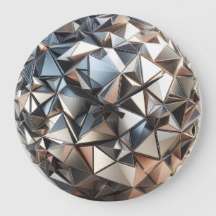 Relógio Grande design de bola com reflexos metálicos