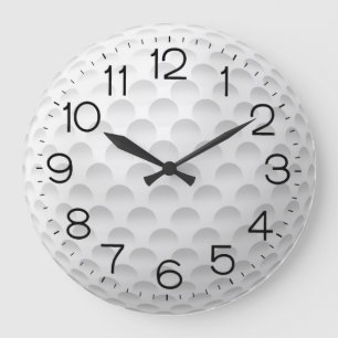 Relógio Grande Design de Bola de Golfe Branca