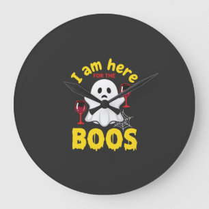 Relógio Grande Design de Boos de Vinho de Fantasma de Halloween