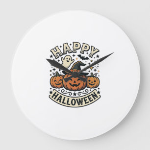 Relógio Grande Design de Camisa de Fantasma de Abóbora de Hallowe