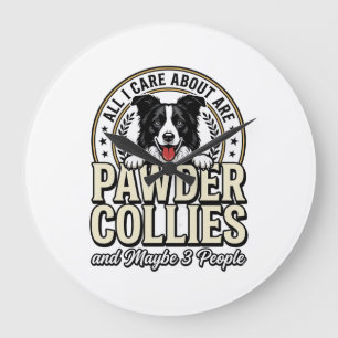 Relógio Grande Design de Camisa Engraçado para Amante de Cão Bord