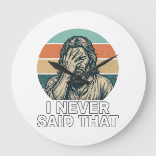 Relógio Grande Design de Citação de Gravação Antiga Facepalm Engr