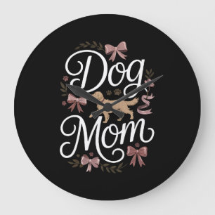 Relógio Grande Design de Citação de Pet Motivacional para Mãe e P