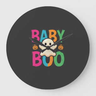 Relógio Grande Design de Fantasma de Halloween Baby Boo_1