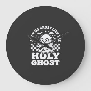Relógio Grande Design de Fantasma de Halloween Retrô Espírito San