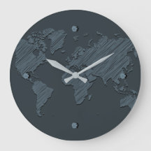 Design de Mapa Mundial de Abstrato Escura Única