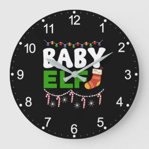 Relógio Grande Design de Natal de Elfo Bebê-84608