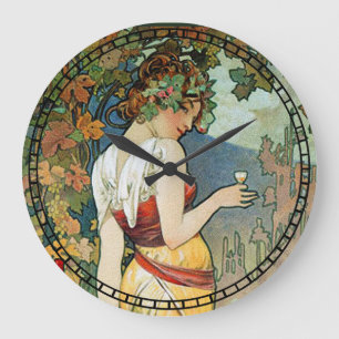 Relógio Grande Design de Nouveau da arte por Alphonse Mucha