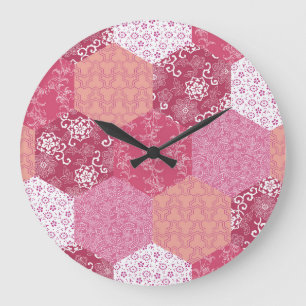 Relógio Grande Design de Padrão de Estilo Japonês