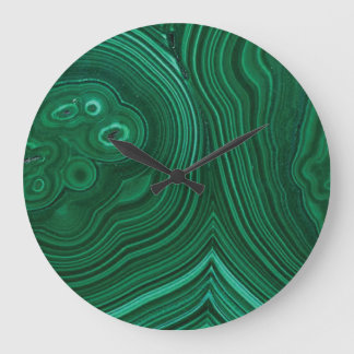 Relógio Grande Design de pedra-verde-malaquita