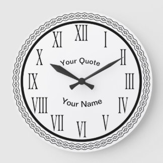 Relógio Grande Design de toque de onda com números romanos vertic