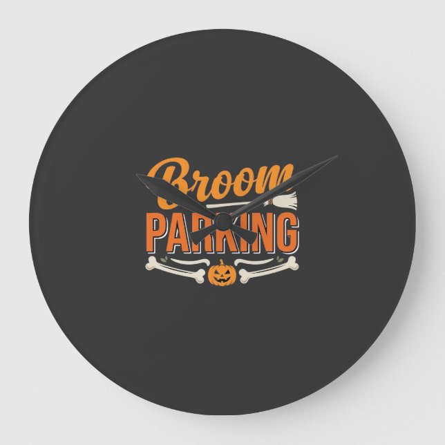 Relógio Grande Design de Vetor de Halloween de Estacionamento de  (Frente)