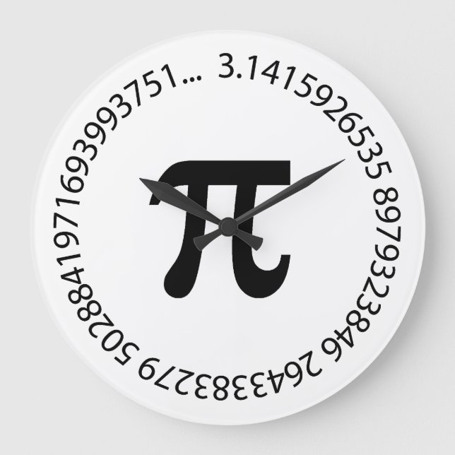 Relógio Grande Design do número do Pi (Frente)