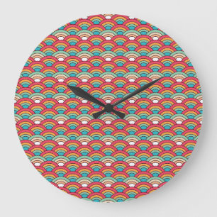 Relógio Grande Design Elegante de padrão sem costura tradicional