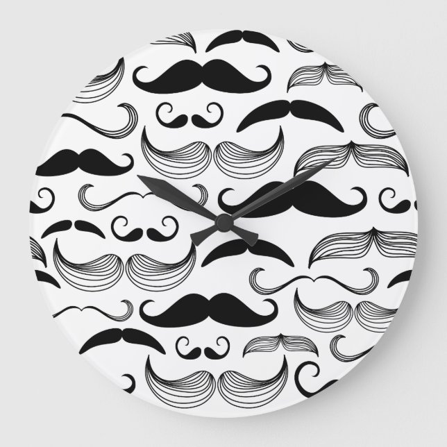 Relógio Grande Design engraçado do bigode (Frente)