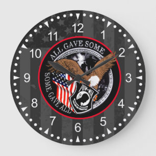 Relógio Grande Design Militar Patriótica Americana de Bandeira Ea