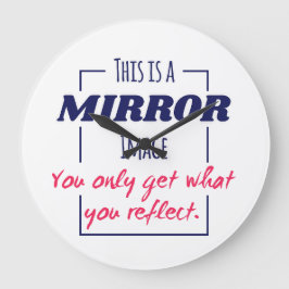 Relógio Grande Design Motivacional de Mentalidade de Reflexo no E