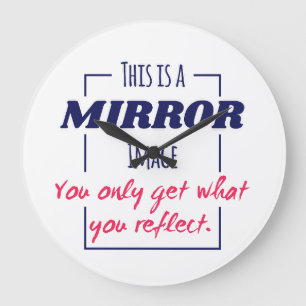Relógio Grande Design Motivacional de Mentalidade de Reflexo no E