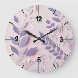 Relógio Grande Design Roxo Floral-Muro-Ai
