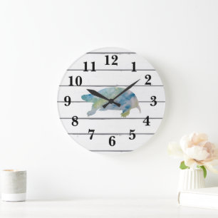 Relógio Grande Desperdício de Aquarela Animal com Pintura De Tart