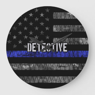 Relógio Grande Detetive Thin Blue Line - Sinalizador de Distânci
