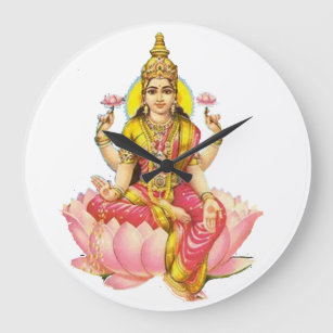 Relógio Grande deusa lakshmi hindu deusa dólares riqueza