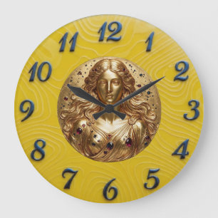 Relógio Grande Deusa Nyx Dial de Limão