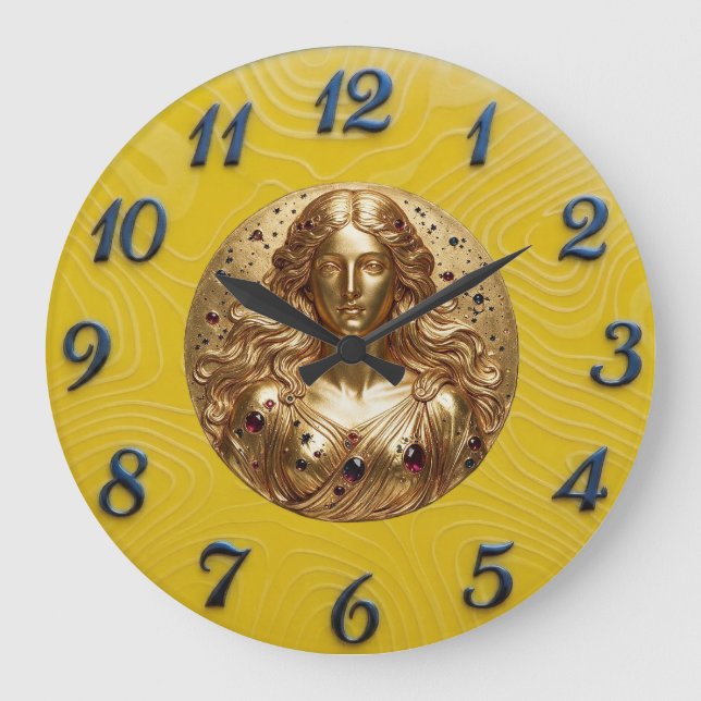 Relógio Grande Deusa Nyx Dial de Limão (Frente)