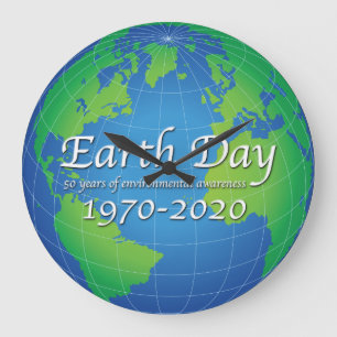 Relógio Grande Dia da Terra 50 Anos Aniversário de 2020