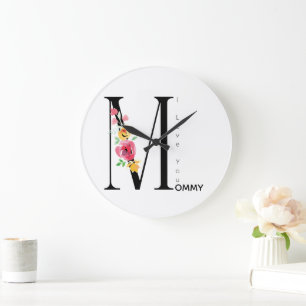 Relógio Grande Dia das Mães, Presente para mamãe, Eu amo você Mam